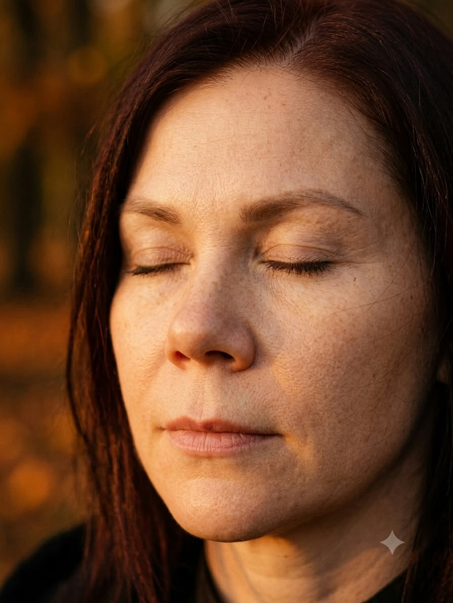 Lina in a quiet, meditative moment